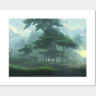 landscape pictures for wall grassy Posters and Art